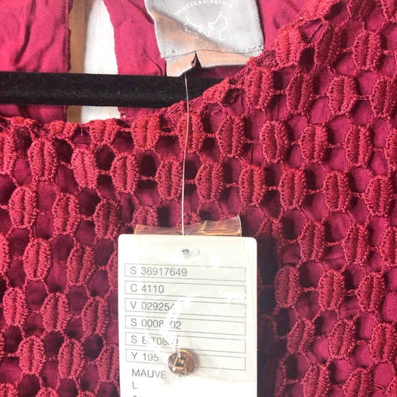 NWT Anthropologie VanessaVirginia Mauve Top - Picture 5 of 7